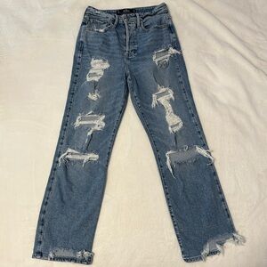 Hollister Ultra High-Rise Crop Vintage Straight Jeans
